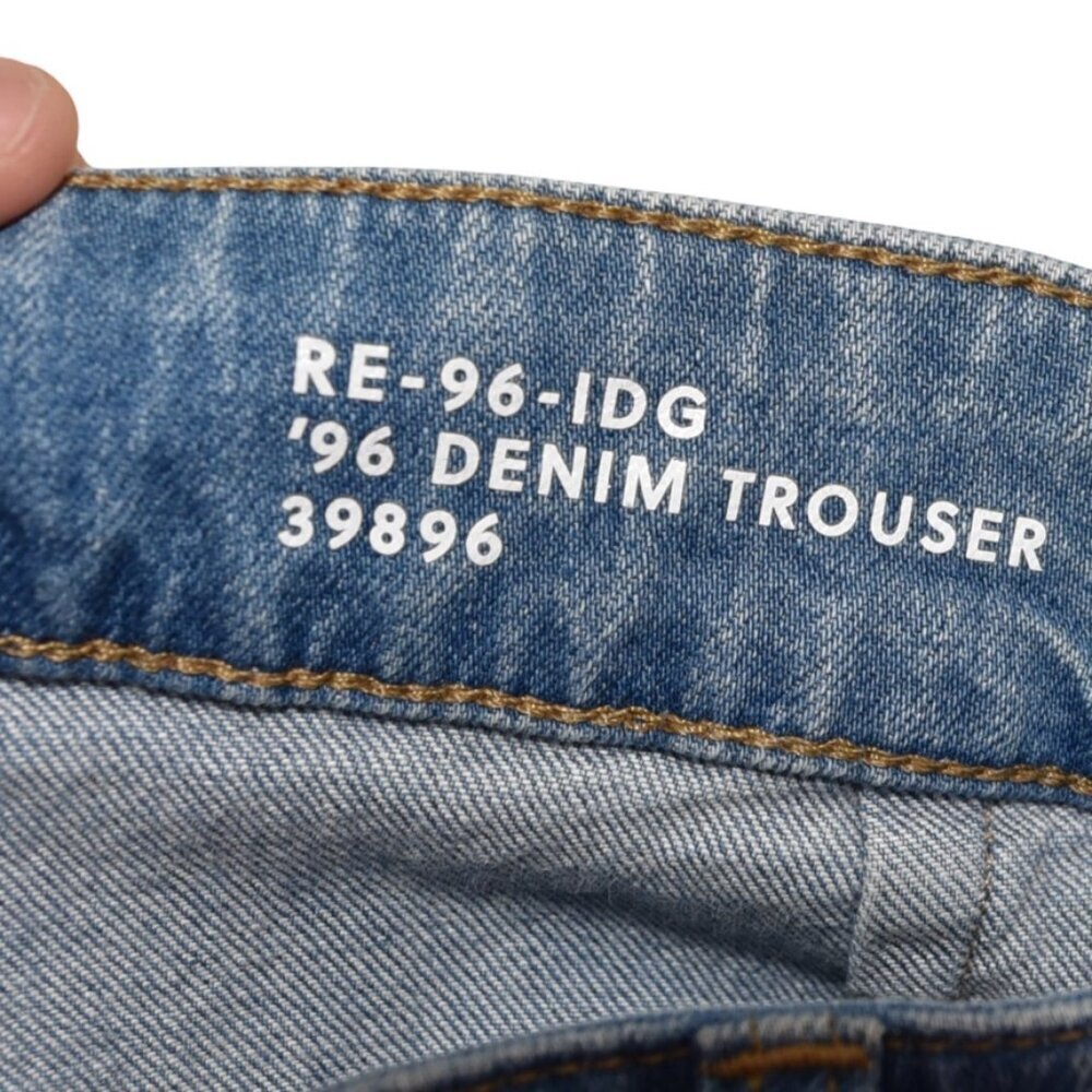 J.Crew ‘96 Denim Trouser Jeans Size 34 Flare Wide Legs 70s Vibe - Picture 7 of 9